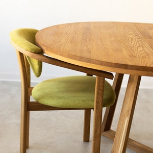 Table a manger extensible ronde bois chêne massif, Runder esstisch ausziehbar massivholz, Mesa de comedor redonda extensible madera maciza