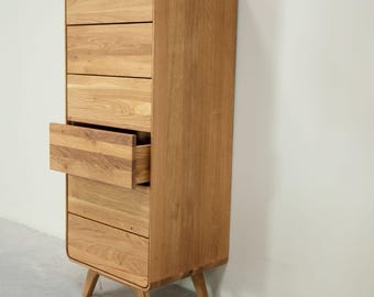 Chiffonnier commode in bois de chêne massif, Kommode aus massivem Eichenholz, massief eikenhouten dressoir, commode de madera maciza de roble