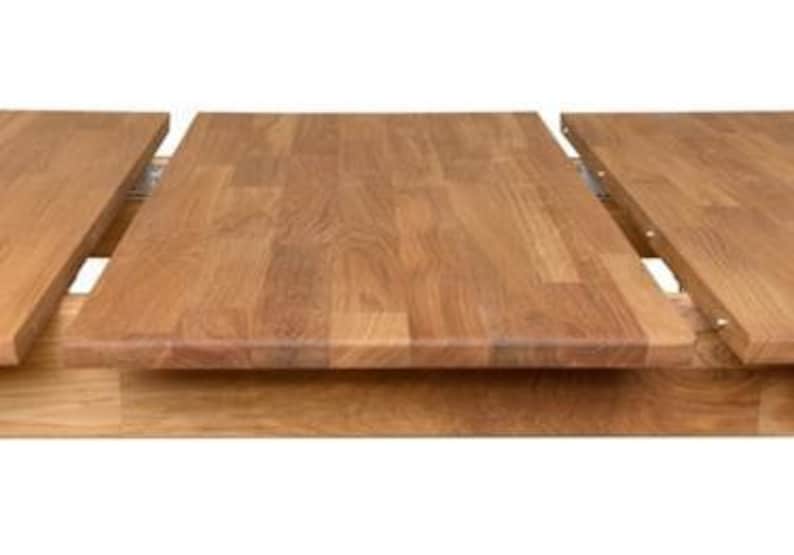 Dinning extendable table, solid oak wood in Scandinavian style, Mesa extensible de madera maciza roble 100 % natural, table à manger