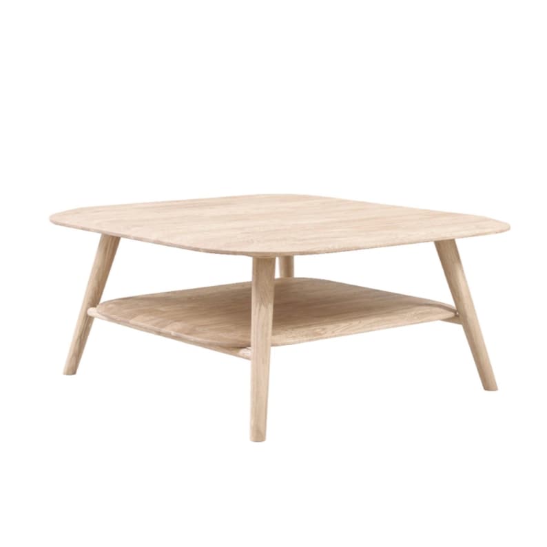 Mid century oak wood coffee table Scandinavian style, mesa de centro roble, Couchtisch aus massiver Eiche, table basse en chêne massif