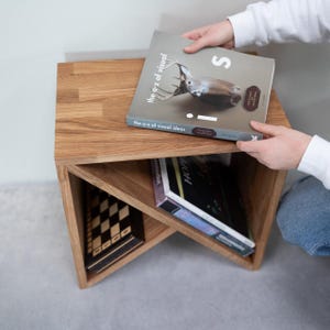 Beistelltisch Massivholz, Eiche, hochwertig, modern, für Wohnzimmer, Schlafzimme, Table d'appoint , bois massif, table de conception