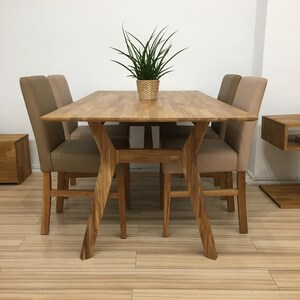 Table a manger extensible bois chêne massif, Ausziehbarer Tisch aus massivem Eichenholz, Mesa extensible de madera maciza roble escandinavo