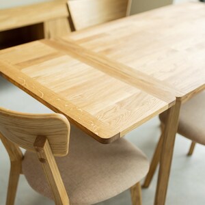 Table a manger extensible bois chêne massif, Esstisch ausziehbar massivholz, Mesa de comedor  extensible madera maciza diseno escandinavo