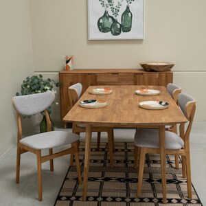 Table a manger extensible bois chêne massif, Esstisch ausziehbar massivholz, Mesa de comedor  extensible madera maciza diseno escandinavo