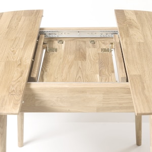 Table a manger extensible ronde bois chêne massif, Runder esstisch ausziehbar massivholz, Mesa de comedor redonda extensible madera maciza