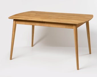 Table a manger extensible bois chêne massif, Esstisch ausziehbar massivholz, Mesa de comedor extensible madera maciza diseno escandinavo