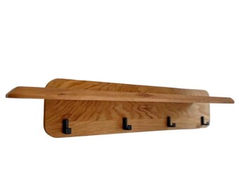 Patère en bois de chêne massif, Garderobenhaken aus massivem Eichenholz, Solid oak wood coat hook, Perchero de madera maciza de roble