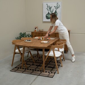 Table a manger extensible bois chêne massif, Esstisch ausziehbar massivholz, Mesa de comedor  extensible madera maciza diseno escandinavo