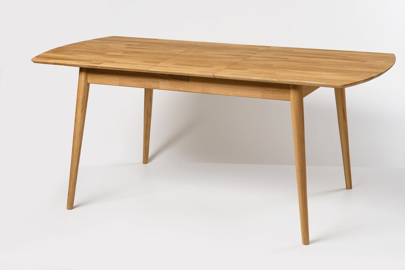 Dinning extendable table, solid oak wood in Scandinavian style, Mesa extensible de madera maciza roble 100 % natural, table à manger