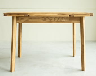 Table à manger extensible en bois de chêne massif, Esstisch ausziehbar massivholz, Mesa de comedor extensible madera maciza diseno escandinavo