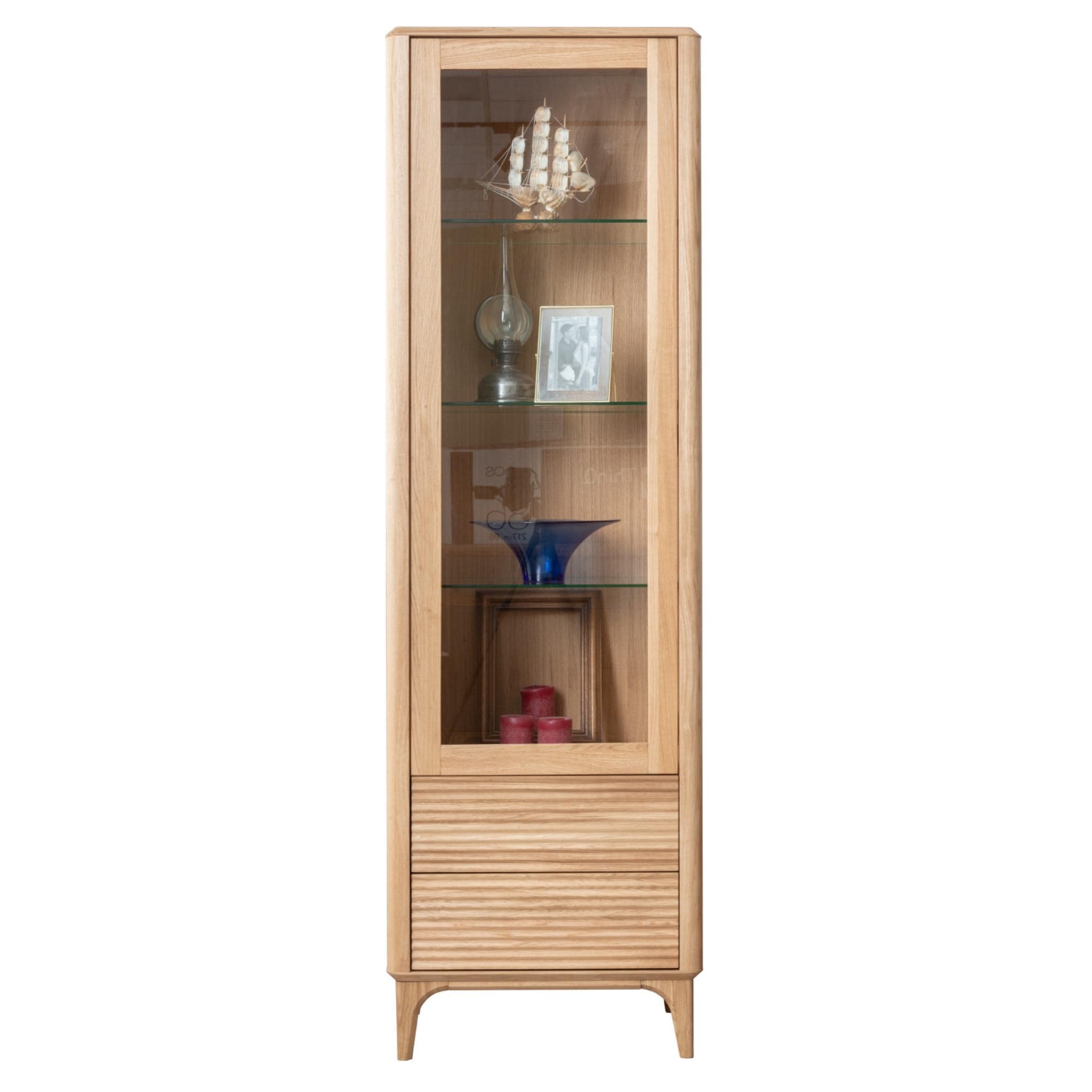 Vitrine en bois de chêne massif, vitrine aus massivem Eichenholz, Vitrine solod wood, vitrina de madera roble