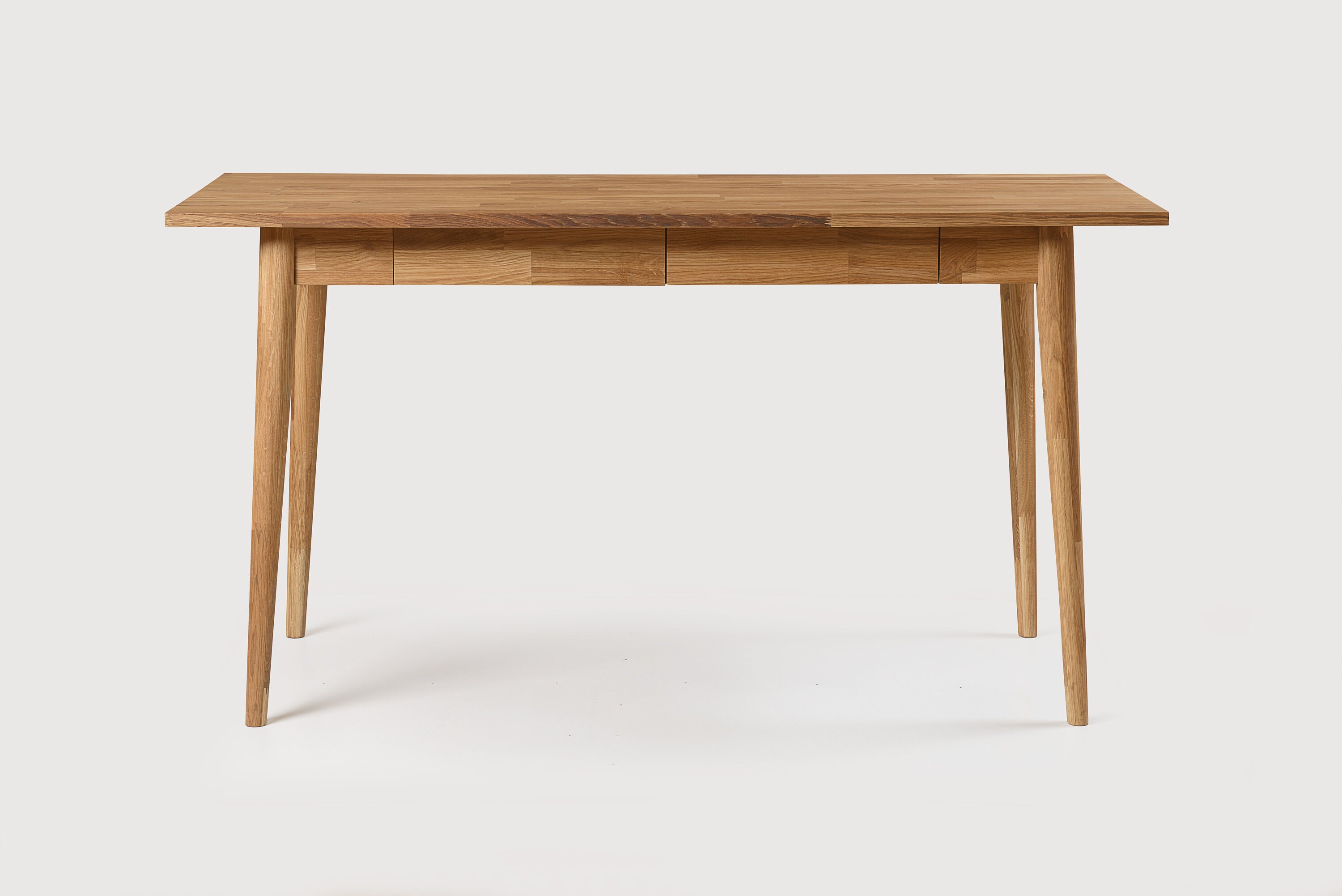 Schreibtisch Scandinavian Writing Desk With 2 Drawers Made Etsy UK