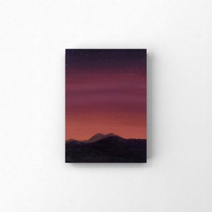 Sunset Mountain Oil Painting