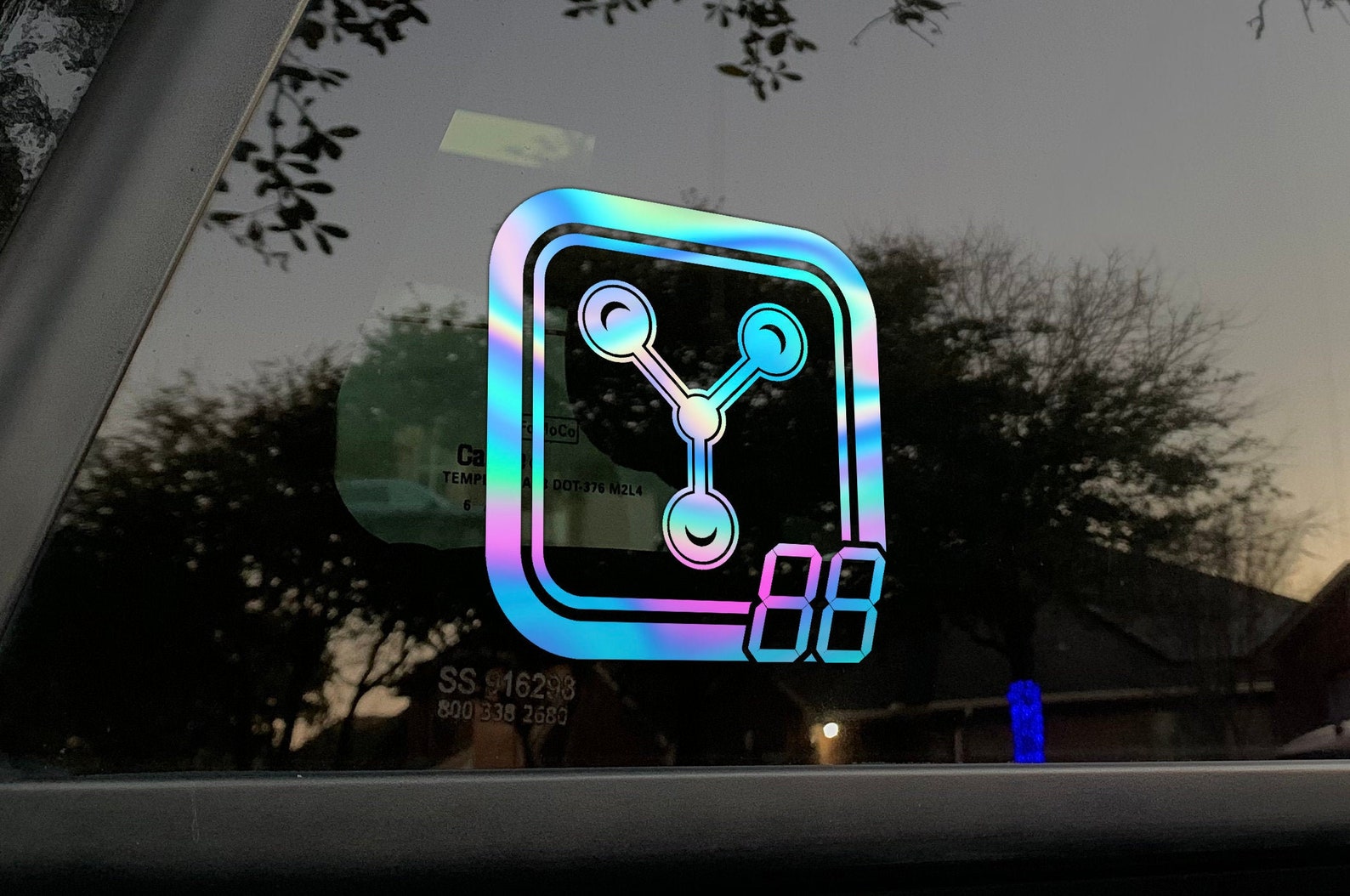 Flux Capacitor Car Decal 88mph Decal 80's Car Decal Etsy