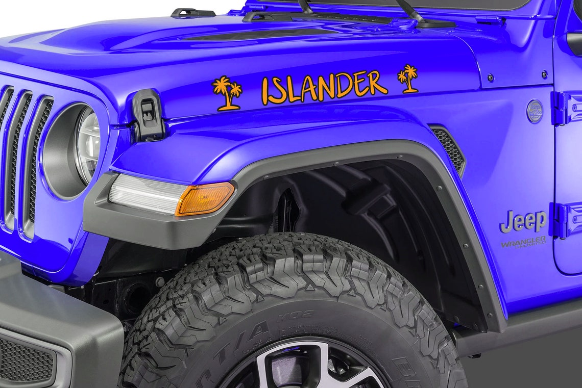 Islander Jeep Hood Decal Pair Jeep Accessories Jeep Etsy