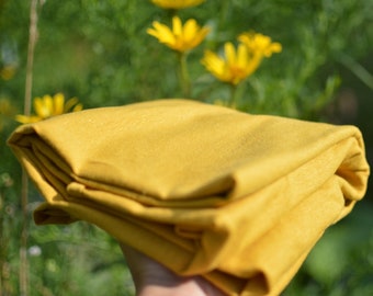 Yellow Hemp - Stretch Jersey Hemp & Organic Cotton Fabric