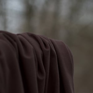Dark Brown - Stretch Jersey Organic Cotton Fabric