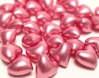 Bath bombs, rose scent, floral bath pearls, moisturizing soy oil, relaxing, romantic gift, hearts or pigs