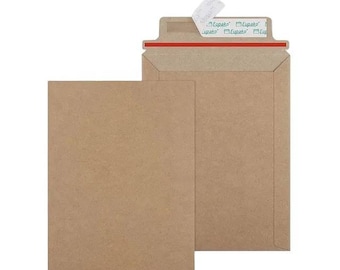 100% recycled fiber envelopes, brown kraft color, for photos or letters and invitations, mailings