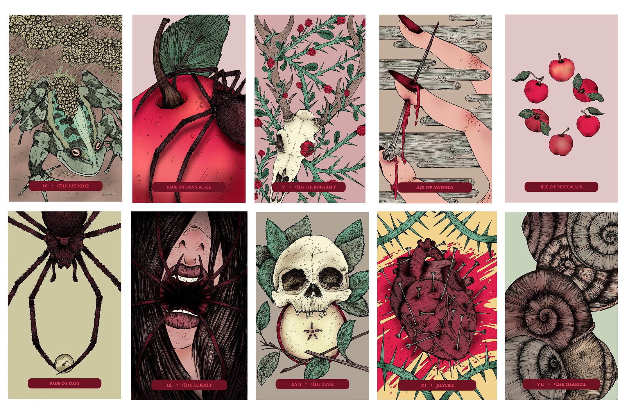 Cursed Auguries Tarot Deck Etsy