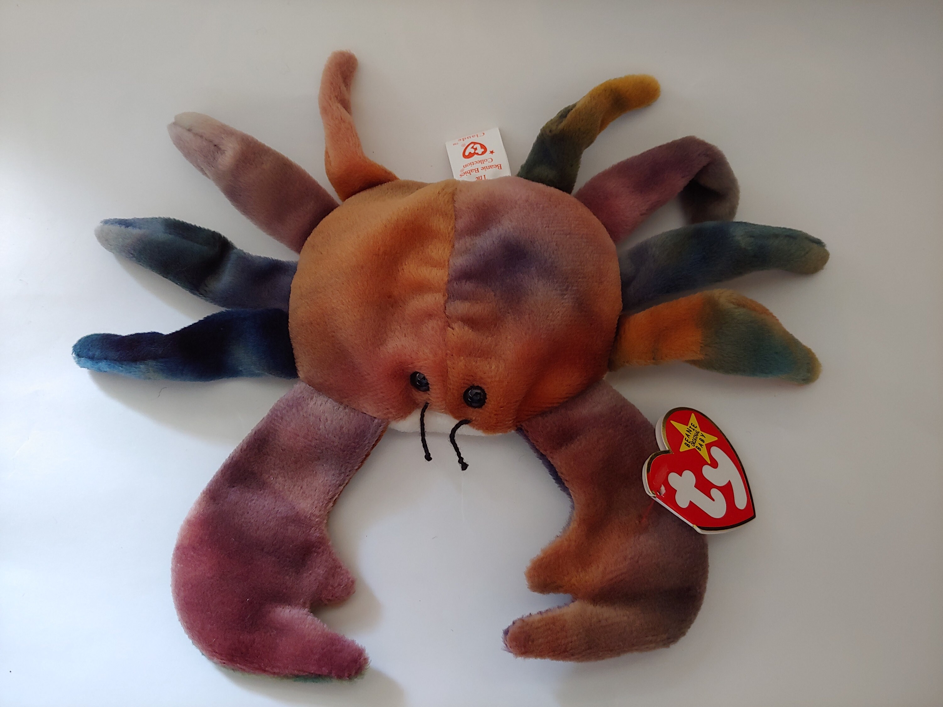 Rainbow crab beanie baby deals