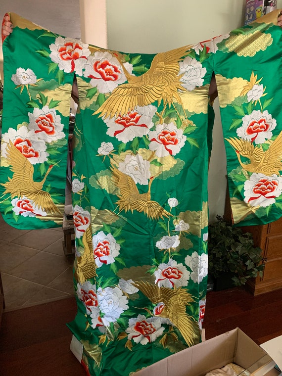 Rare 1930's Japanese Kimono Hand Stitched