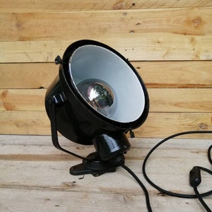 Table lamp, wall lamp, enamel lamp, old from Kandem &#39;30s