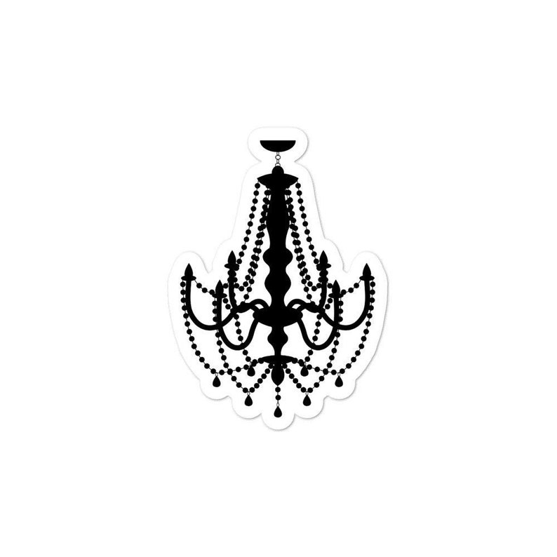 Black Chandelier Vinyl Sticker