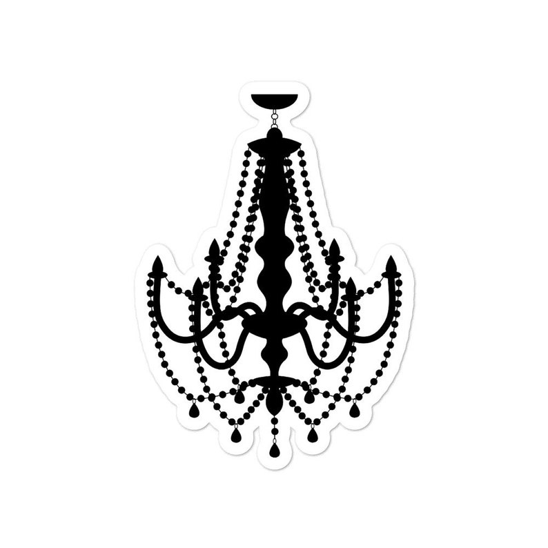 Black Chandelier Vinyl Sticker