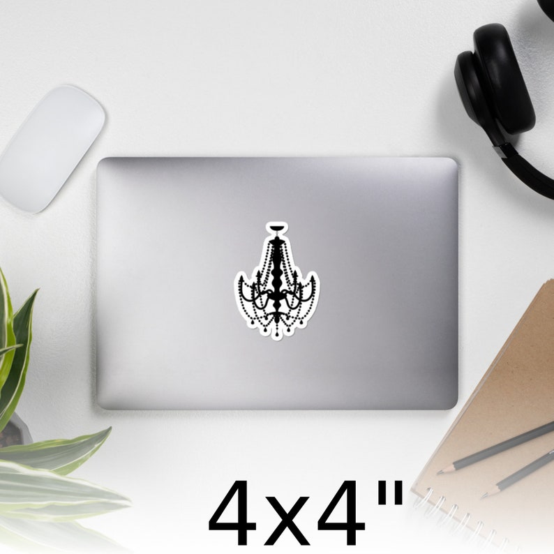 Black Chandelier Vinyl Sticker