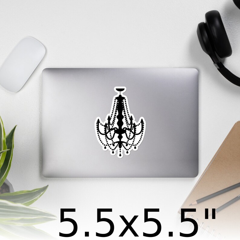 Black Chandelier Vinyl Sticker