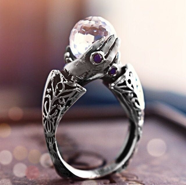 Magic Ring in Sterling Silver Unique Ring with Hands Holding Etsy