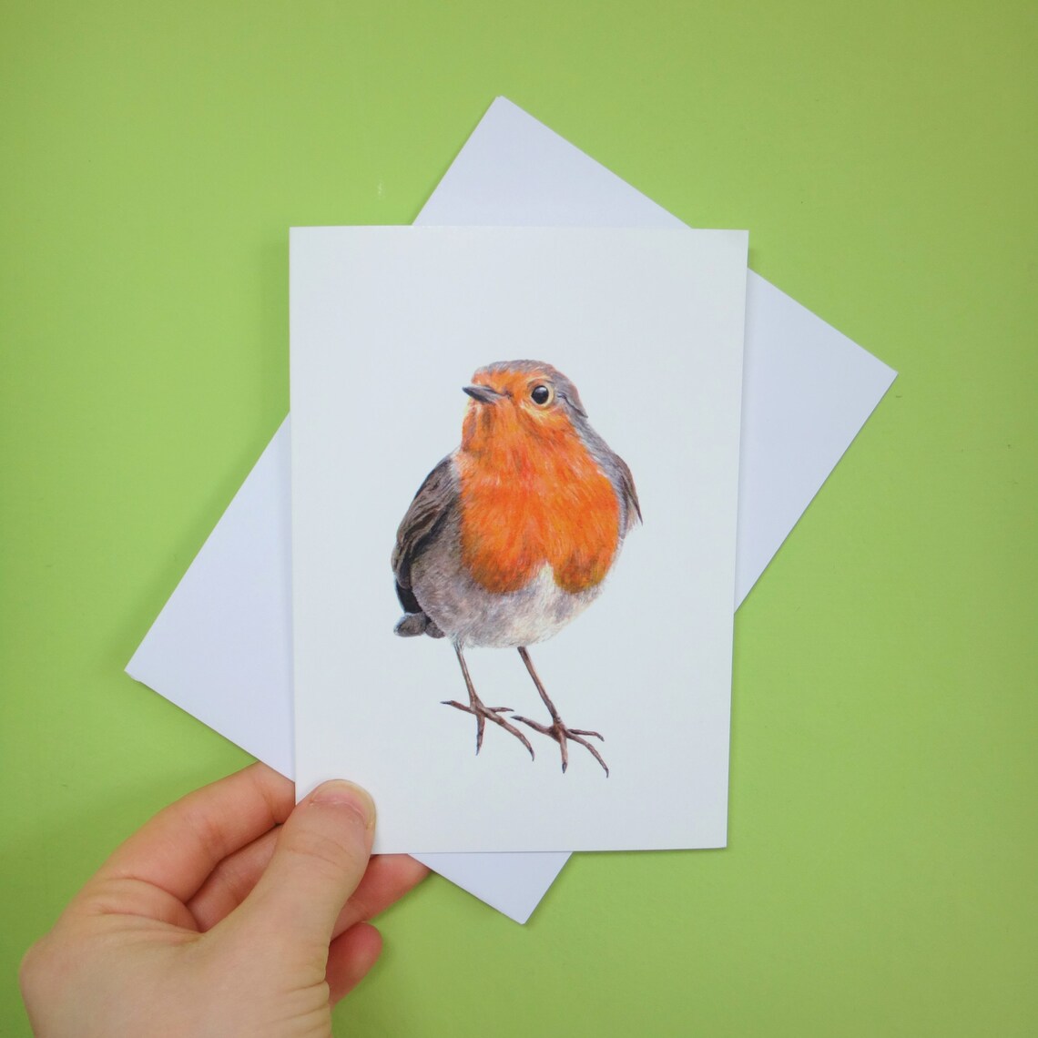 Rotkehlchen Grußkarte A6 Karte Fine Art Karte Tierkarte Etsy