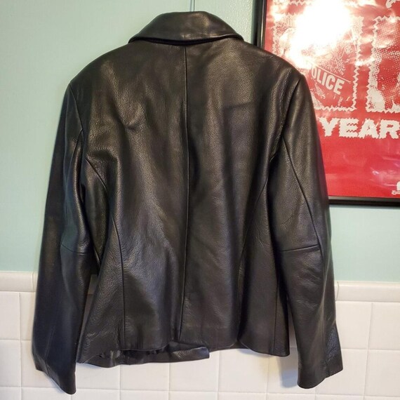 Vintage 90s Black Leather Jacket - Grunge Avant Garde Gothic Vibes