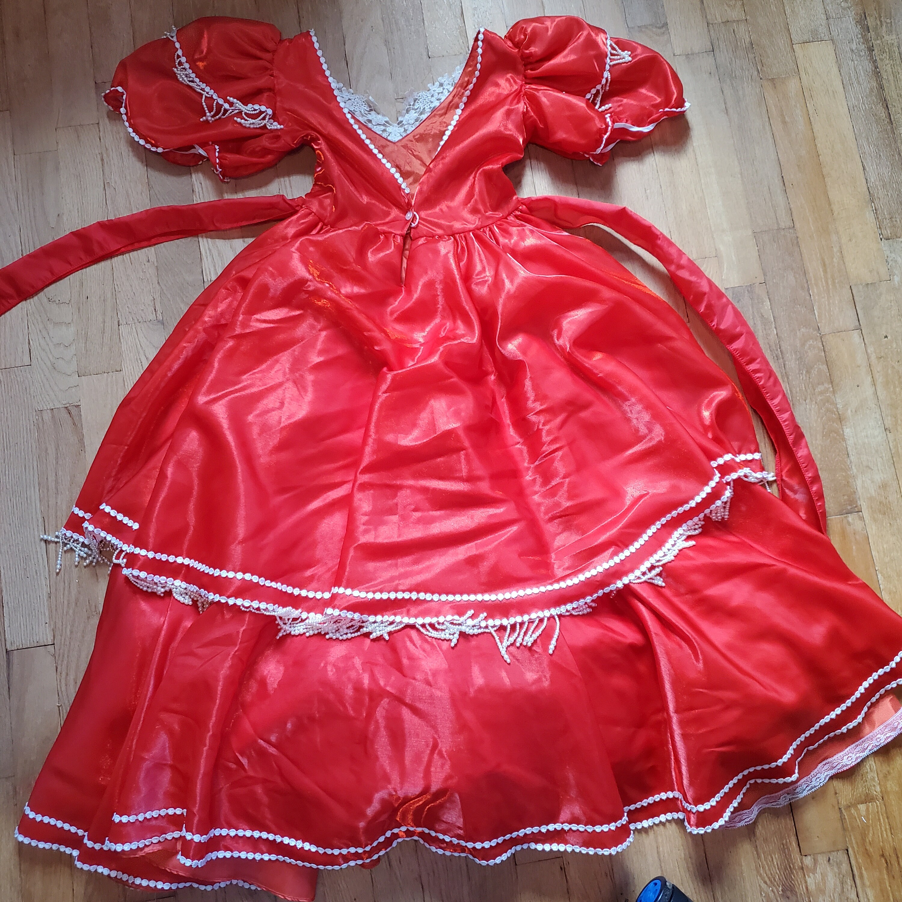 Vintage Lydia Red White Beaded Poofy Special Occasion Event Etsy