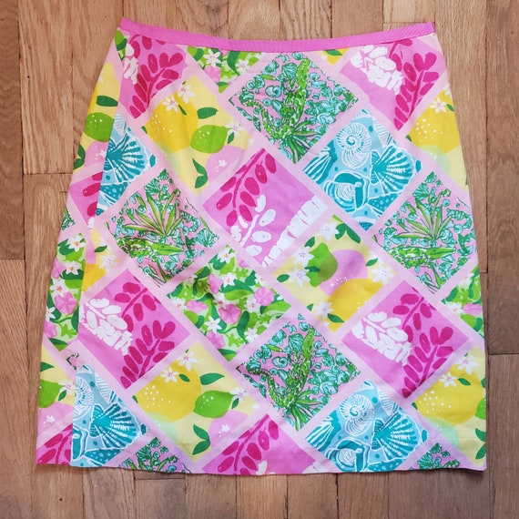 Vintage 90s Y2K Lilly Pulitzer Lemon Lime Pencil … - image 4