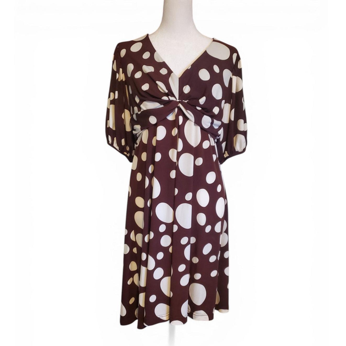 what colour heels with brown dress Clarissa Polka Dot Maxi Dress main image 1