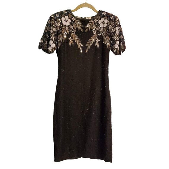 beaded knee length dress Lara Dresses