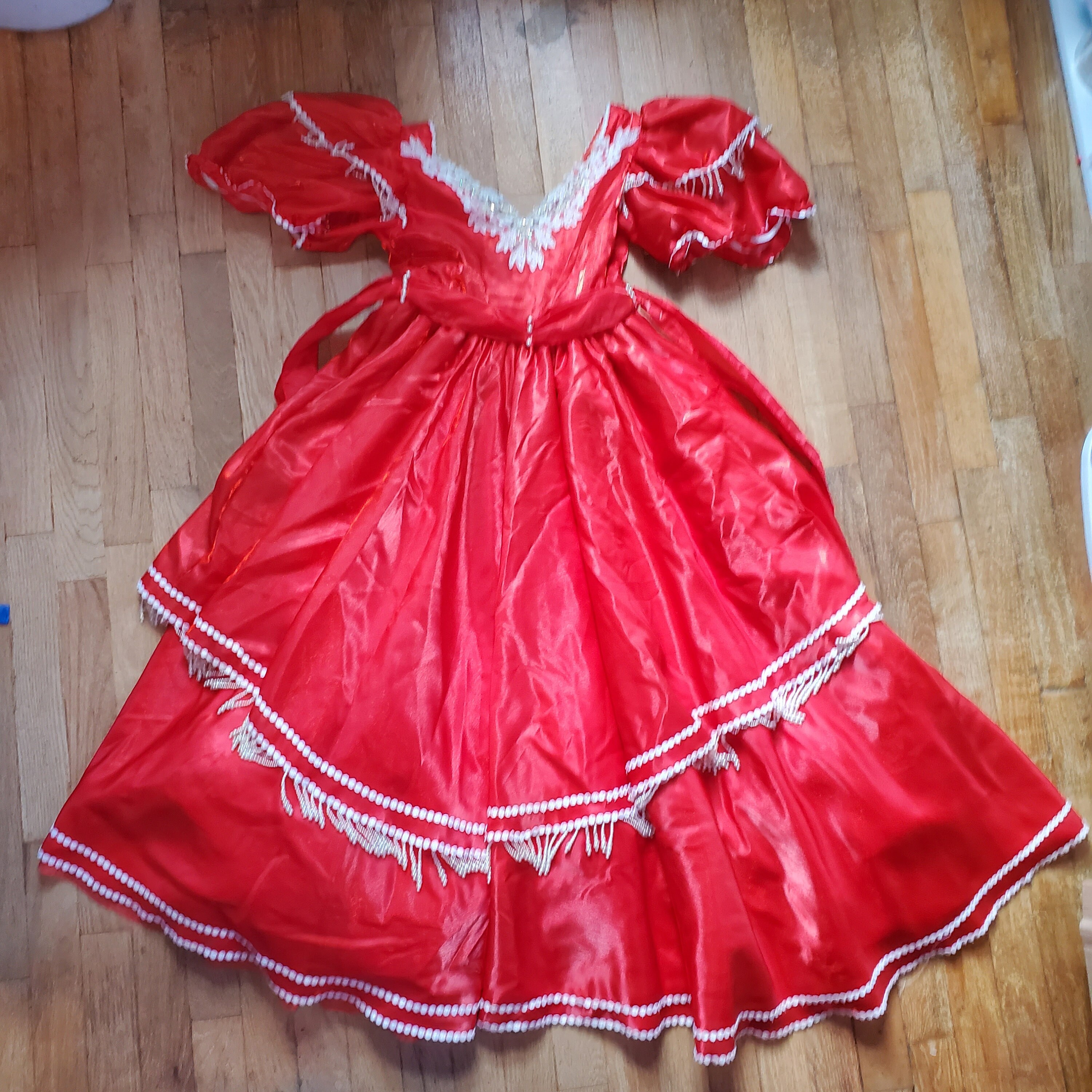 Vintage Lydia Red White Beaded Poofy Special Occasion Event Etsy