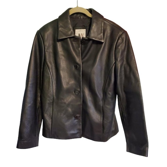 Vintage 90s Black Leather Jacket - Grunge Avant Garde Gothic Vibes