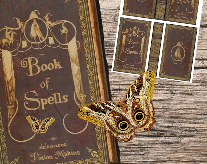 Printable Spell Book Cover, Potion Making, Instant Download, Printable ...