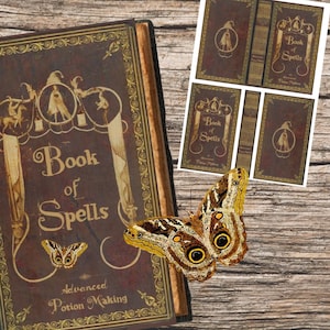Printable Spell Book Cover, Potion Making, Instant Download, Printable Book Cover, Halloween Spell Book Cover