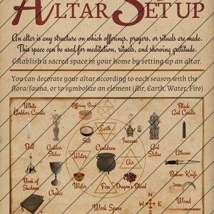 Book of Shadows Pages, Altar Tool Pages, Digital Download, Grimoire Pages, Instant Download, Altar Set Up, Athame, Wand, Chalice, Boline image 2