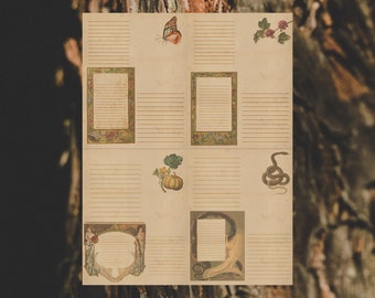 Buch der Schatten Seiten, Zauberseiten, digitaler Download, Grimoire Seiten, Sofort Download, Leere Journal Seiten, Leere Grimoire Seiten
