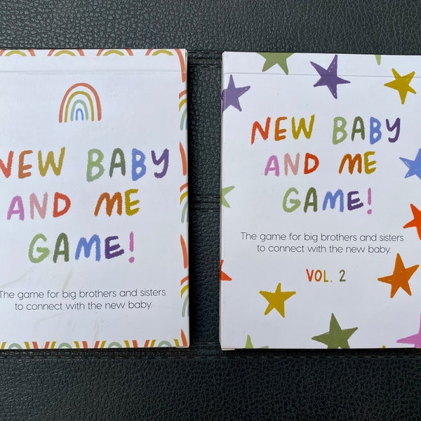 Des activités captivantes pour un nouveau grand frère ou une nouvelle grande sœur pour créer des liens, interagir et jouer avec le nouveau bébé. Nouveau jeu Bébé et moi. Cadeau pour frère et sœur.