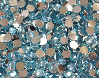 2mm 4mm Nail Art Resin Rhinestones 5mm | Embellishments Peacock Blue Non-Hot fix Rhinestones Bling 3mm 1000 pcs