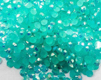 2mm 4mm Nail Art Resin Rhinestones 5mm | Embellishments Peacock Blue Non-Hot fix Rhinestones Bling 3mm 1000 pcs
