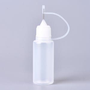 Translucent Needle Tip Glue Bottle Applicator DIY Blinging Quilling Tool Precision Bottle Needle Bottle Squeeze Bottle White and Black White