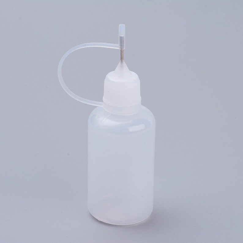 Translucent Needle Tip Glue Bottle Applicator DIY Blinging Quilling Tool Precision Bottle Needle Bottle Squeeze Bottle White and Black image 5