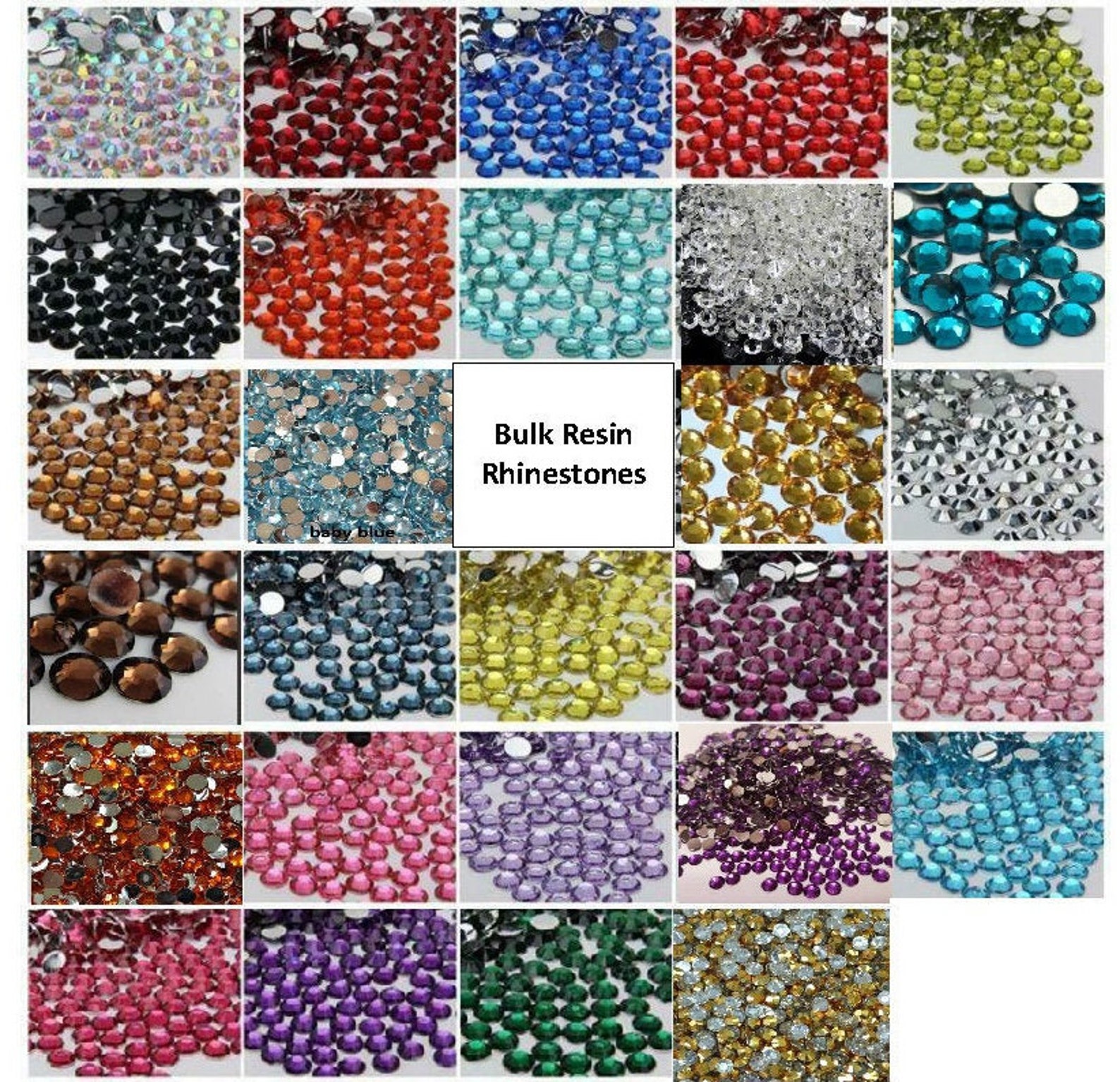 RESIN BULK 5000 pcs/3000 pcs Resin NonHot Fix 2mm 3mm Etsy